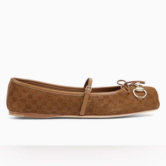 Gucci Shoes - Gucci Horsebit Suede Ballet Flat (Women)